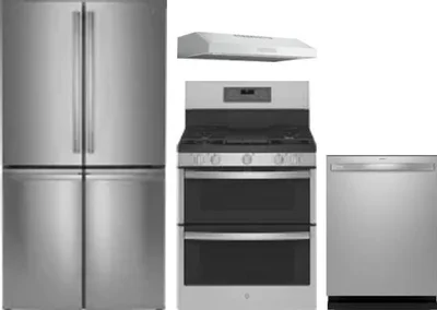 4 Piece Package Includes Refrigerator, Range, Hood And Dishwasher